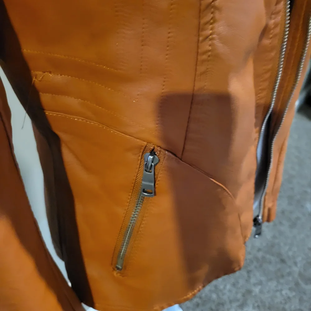 Women's Stylish Tan Leather Jacket